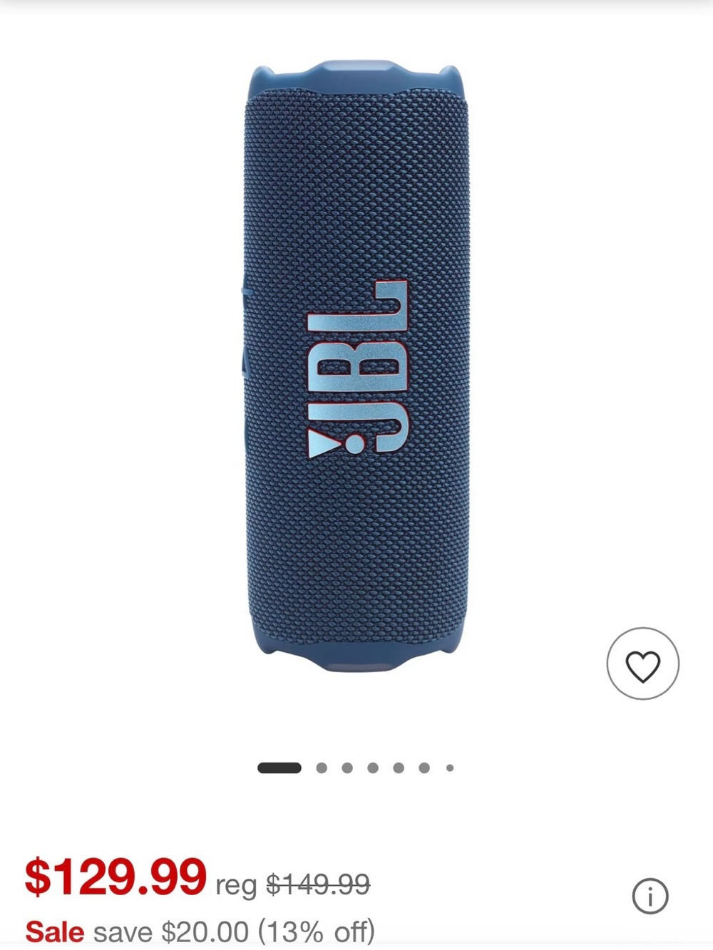JBL 7 Pro Blue Portable Bluetooth Speaker - Powerful Wireless Sound Waterproof.